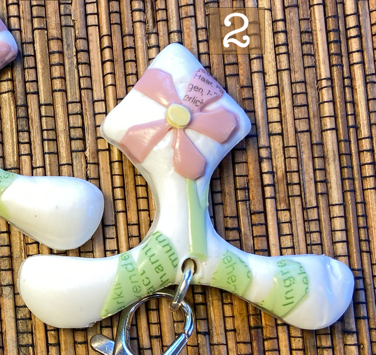 Street-tested Safety Keychain — Diamond Fist in "Flowers"