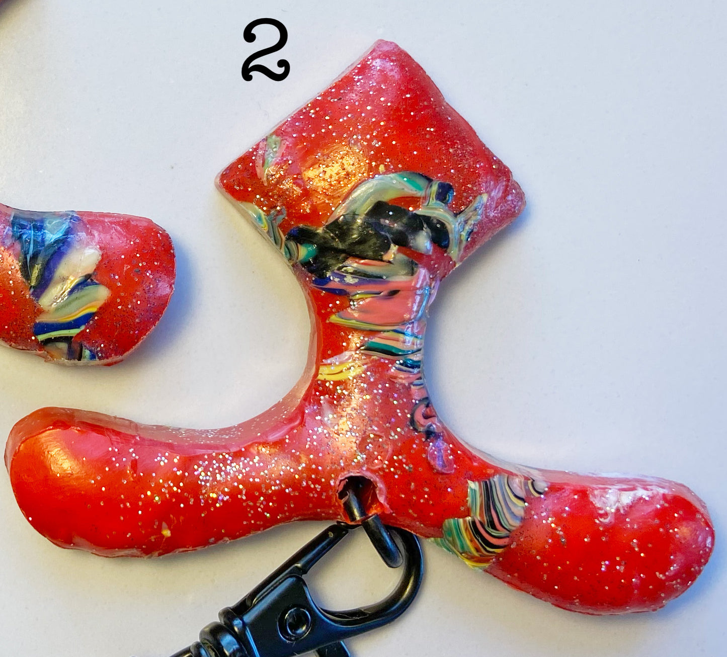 Street-tested Safety Keychain — Diamond Fist in "Red Surprise"