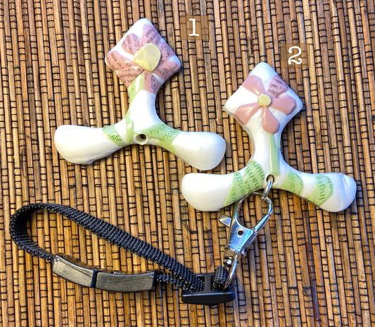 Street-tested Safety Keychain — Diamond Fist in "Flowers"